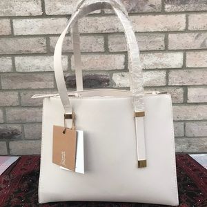 Cream and Brown Handbag